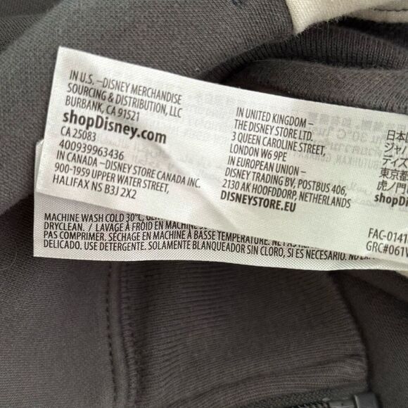Disneyland Spirit Jersey Jacket Full Zip Up Spellout Grey - Unisex US S - Picture 8 of 9